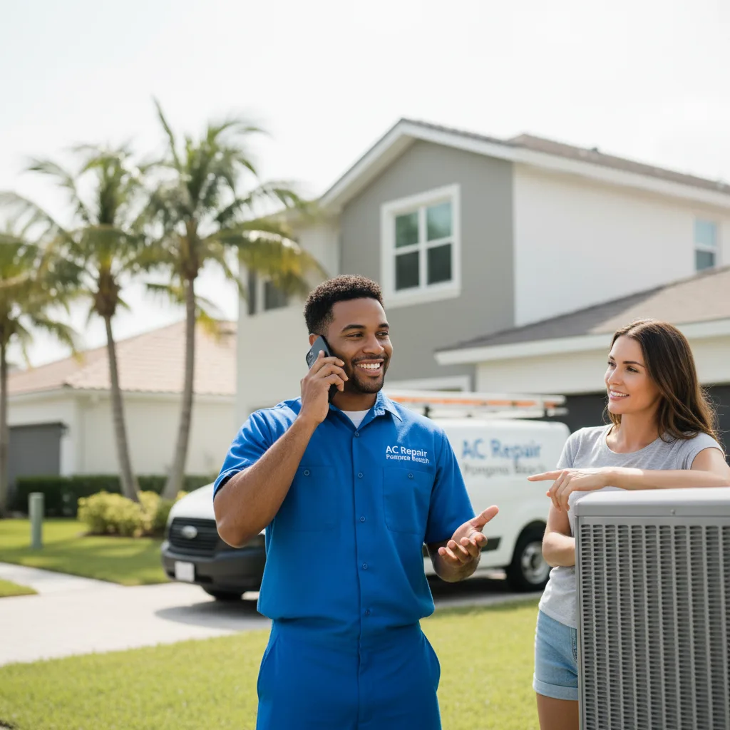 AC Repair Pompano Beach customer support in Gray